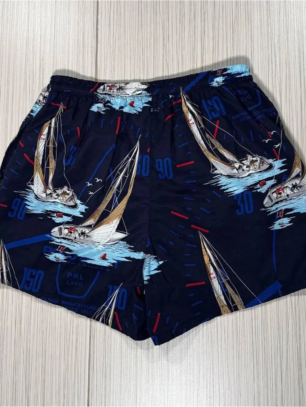 Vintage Polo Sport Ralph Lauren Sailing Swim Trunks (Size S)